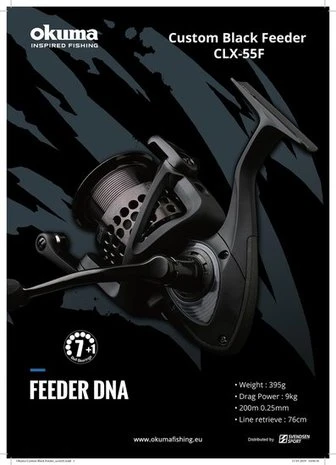 Okuma - Slip Vooraan Custom Black Feeder CLXF - Okuma 2 Okuma - Slip Vooraan Custom Black Feeder CLXF - Okuma - Afbeelding 2