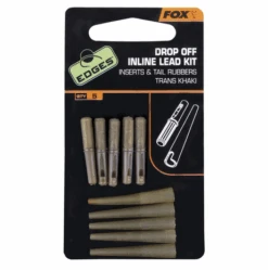End Tackle Edges Drop-off Inline Lead Kit X 5 Inserts / Tail Rubbers - Fox Carp