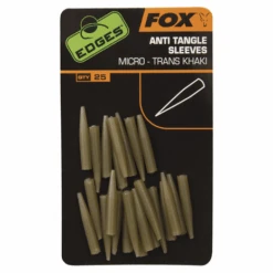 End Tackle Edges Anti-tangle Sleeve Micro - Trans Khaki - Fox Carp