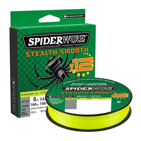 Spiderwire - Lijn Gevlochten Stealth Smooth 12 Yellow 150m - Spiderwire 1 Spiderwire - Lijn Gevlochten Stealth Smooth 12 Yellow 150m - Spiderwire