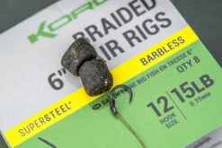 Korum - Big Fish Braided Hair Rigs 6" Barbless - Korum -SENSAS Verkoop 1944874845