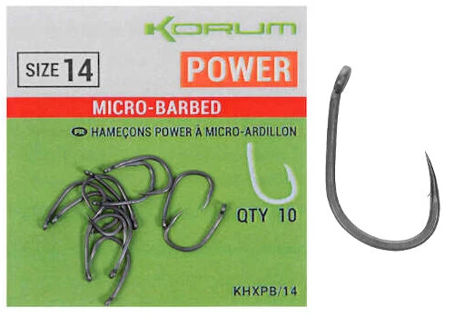Korum - Haken Xpert Power Micro Barbed Hooks - Korum 1 Korum - Haken Xpert Power Micro Barbed Hooks - Korum