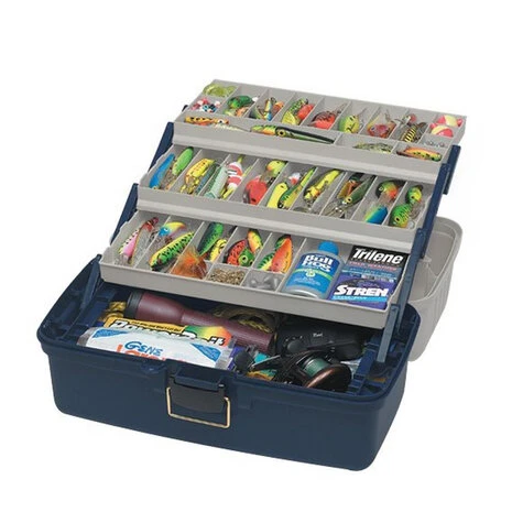 Plano - Three Tray Tackle Box Blue / Silver - Plano 1 Plano - Three Tray Tackle Box Blue / Silver - Plano