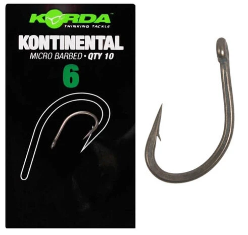 Korda - Haken Kontinental Hook Micro Barbed - Korda 1 Korda - Haken Kontinental Hook Micro Barbed - Korda