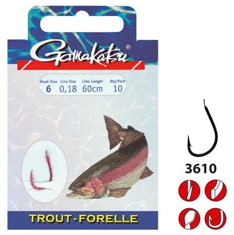 Gamakatsu - Onderlijn Hook BKD Trout 200cm - Gamakatsu 1 Gamakatsu - Onderlijn Hook BKD Trout 200cm - Gamakatsu